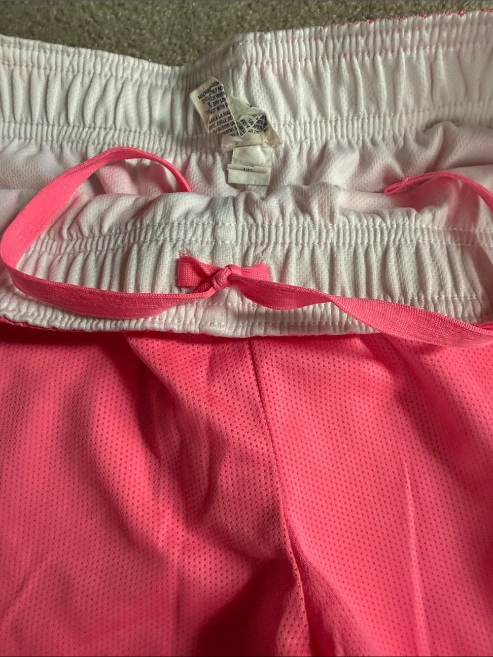 Old Navy Bright Pink Girls' Athletic Mesh Shorts